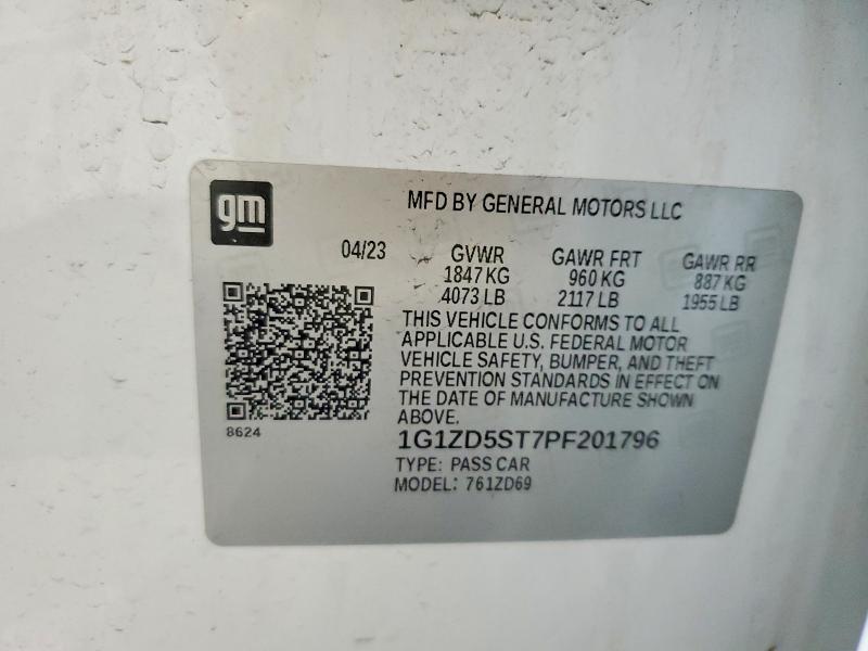 Aukcja sprzedaży 2023 Chevrolet Malibu, vin: 1G1ZD5ST7PF201796, numer aukcji: 53362216