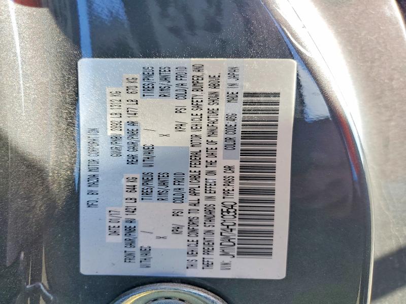53656046 :رقم المزاد ، JM1NDAM74H0103540 vin ، 2017 Mazda Mx-5 Miata مزاد بيع