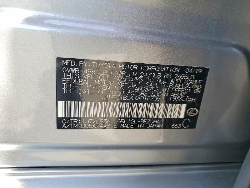 Продажа на аукционе авто 2019 Lexus Gs 350, vin: JTHBZ1BL4KA018735, номер лота: 54337336