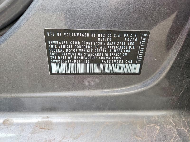 Aukcja sprzedaży 2017 Volkswagen Jetta, vin: 3VWDB7AJ7HM261126, numer aukcji: 52839846
