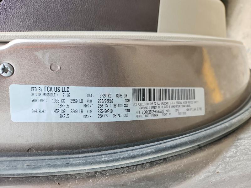 52516606 :رقم المزاد ، 2C4RC1BG2HR535928 vin ، 2017 Chrysler Pacifica مزاد بيع