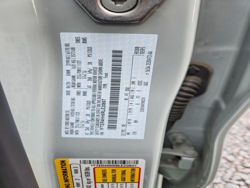 Aukcja sprzedaży 2024 Ford Ranger, vin: 1FTER4HH6RLE20807, numer aukcji: 53920256