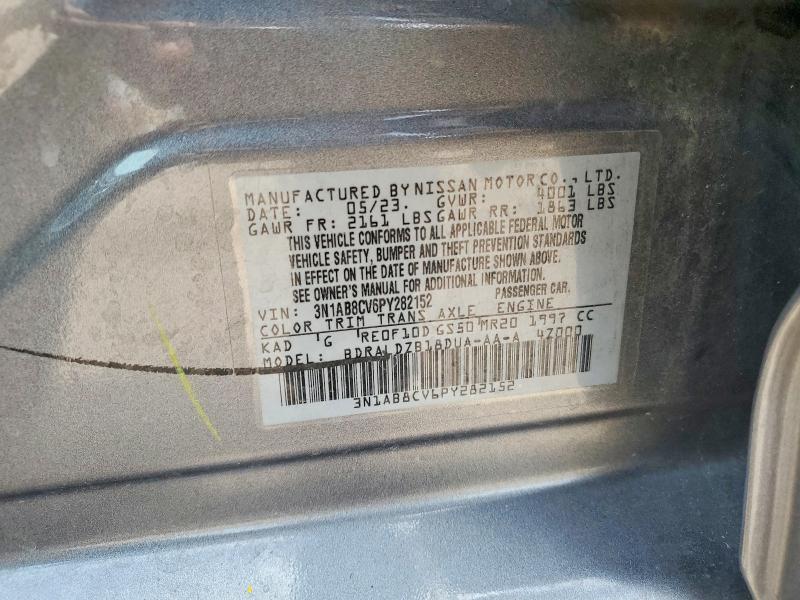 2023 Nissan Sentra მანქანა იყიდება აუქციონზე, vin: 3N1AB8CV6PY282152, აუქციონის ნომერი: 55447666