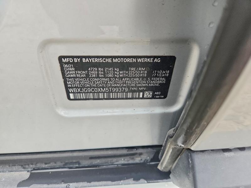 Продажа на аукционе авто 2021 Bmw X1, vin: WBXJG9C0XM5T99379, номер лота: 54693796