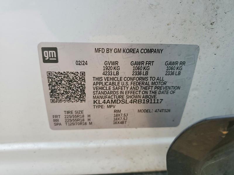 53885326 :رقم المزاد ، KL4AMDSL4RB191117 vin ، 2024 Buick Encore Gx مزاد بيع