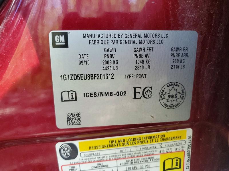 Продажа на аукционе авто 2011 Chevrolet Malibu, vin: 1G1ZD5EU8BF201612, номер лота: 53037496