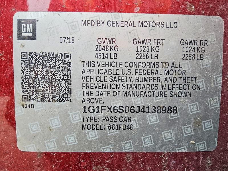 Продажа на аукционе авто 2018 Chevrolet Bolt Ev, vin: 1G1FX6S06J4138988, номер лота: 52341426