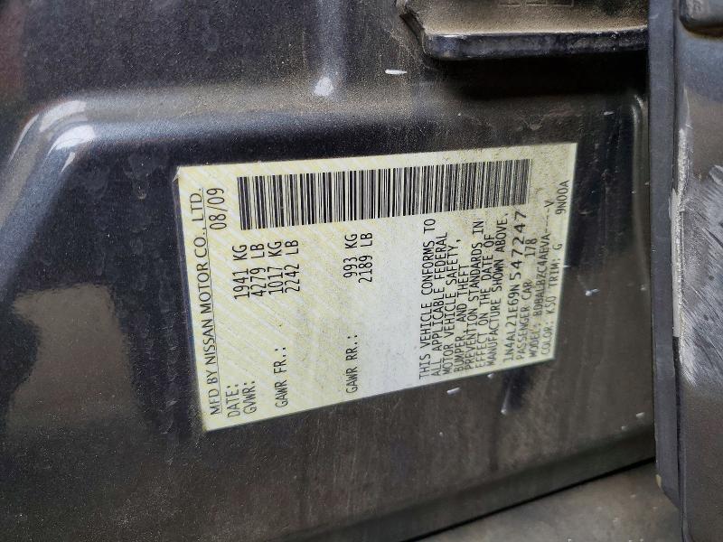 Продаж на аукціоні авто 2009 Nissan Altima, vin: 1N4AL21E69N547247, номер лоту: 52575106