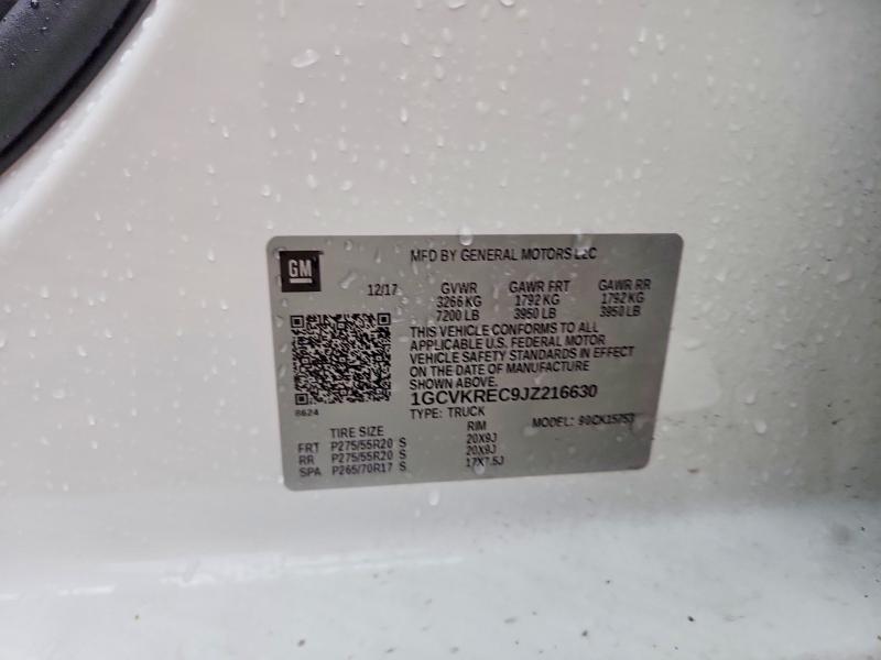 Продажа на аукционе авто 2018 Chevrolet Silverado, vin: 1GCVKREC9JZ216630, номер лота: 53895476