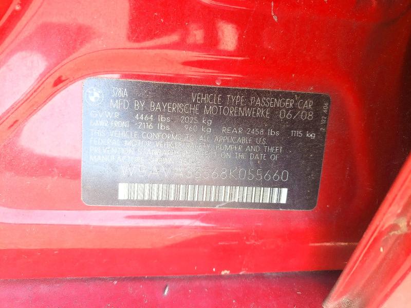 Aukcja sprzedaży 2008 Bmw 328, vin: WBAVA33568K055660, numer aukcji: 52198266