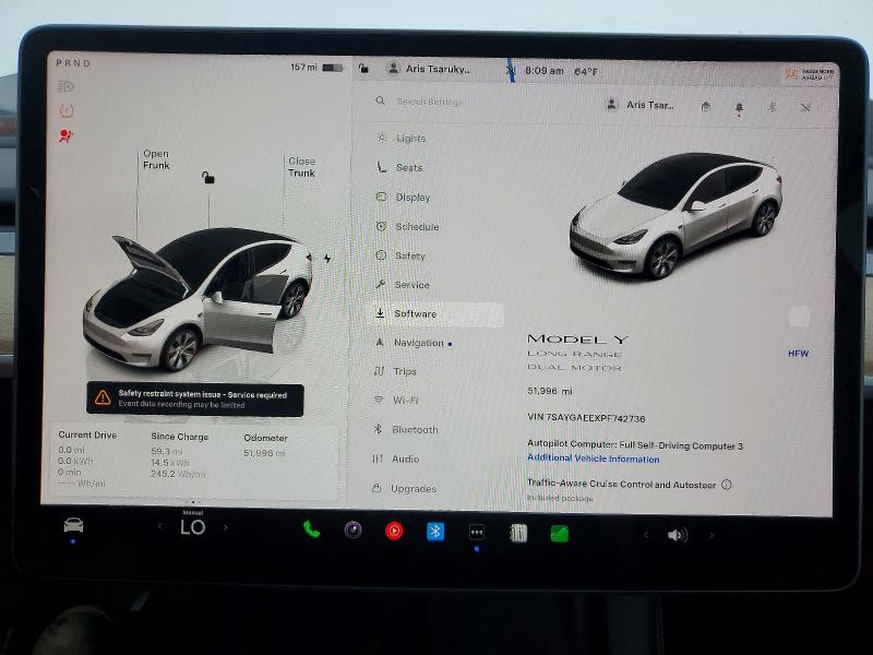 Продаж на аукціоні авто 2023 Tesla Model Y, vin: 7SAYGAEEXPF742736, номер лоту: 53761916
