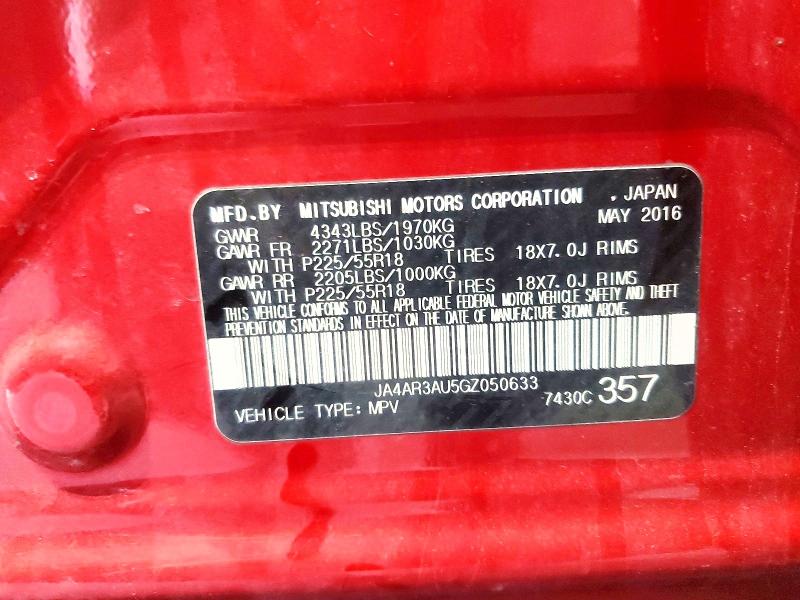 Продаж на аукціоні авто 2016 Mitsubishi Outlander Sport, vin: JA4AR3AU5GZ050633, номер лоту: 55362676