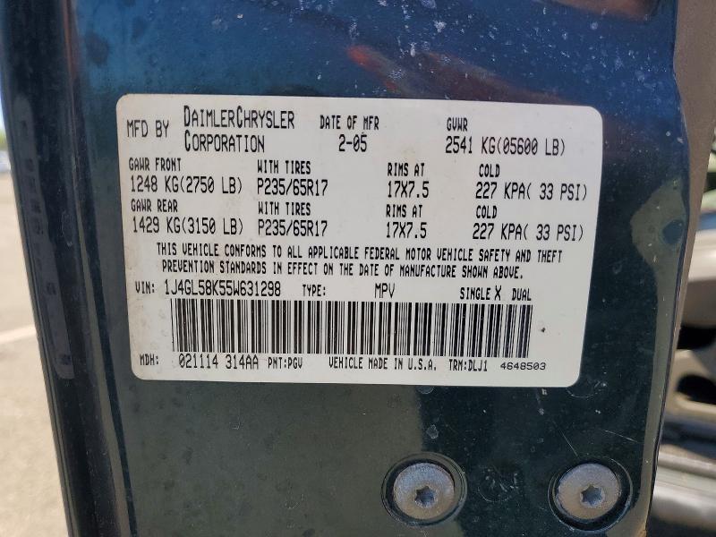 Продаж на аукціоні авто 2005 Jeep Liberty, vin: 1J4GL58K55W631298, номер лоту: 53896846