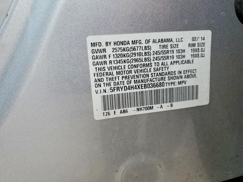 Продаж на аукціоні авто 2014 Acura Mdx, vin: 5FRYD4H4XEB036680, номер лоту: 52500966