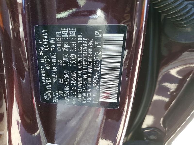 Aukcja sprzedaży 2021 Hyundai Palisade, vin: KM8R5DHE0MU220782, numer aukcji: 54492006