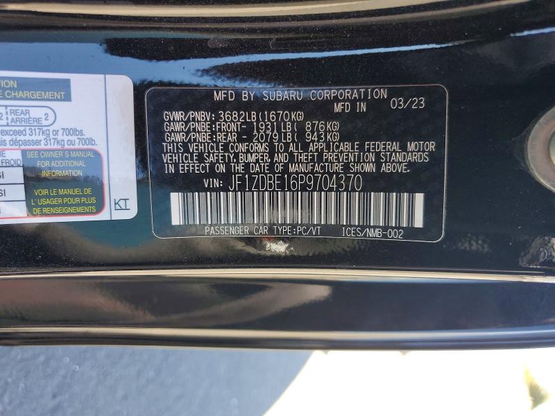 Продажа на аукционе авто 2023 Subaru Brz, vin: JF1ZDBE16P9704370, номер лота: 53217766