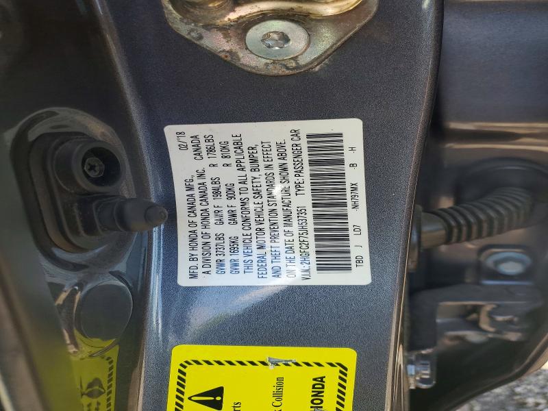 Продажа на аукционе авто 2018 Honda Civic, vin: 2HGFC2F75JH537351, номер лота: 54959066