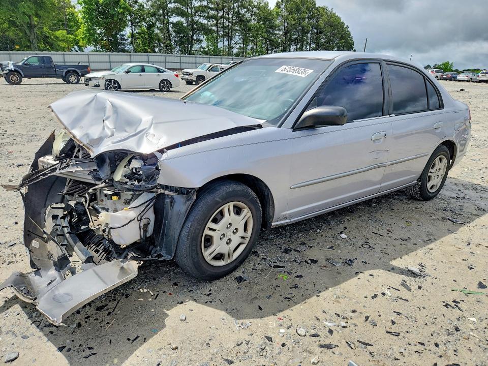 2002 Honda Civic მანქანა იყიდება აუქციონზე, vin: 1HGES16512L037666, აუქციონის ნომერი: 52558936