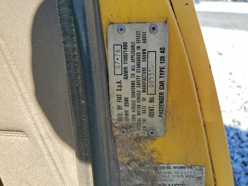 53106206 :رقم المزاد ، 128AS0055503 vin ، 1976 Fiat Uk مزاد بيع