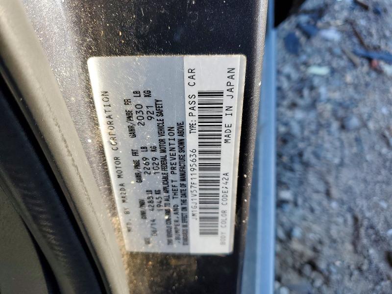 2015 Mazda 6 მანქანა იყიდება აუქციონზე, vin: JM1GJ1V57F1195636, აუქციონის ნომერი: 53456246