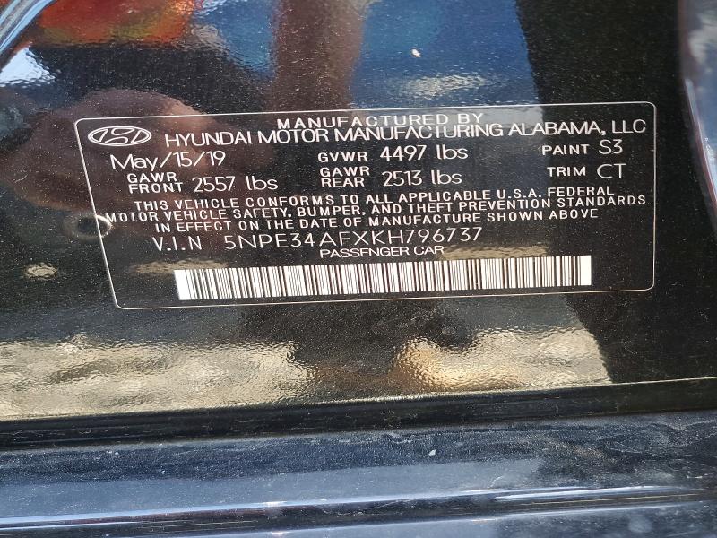 Aukcja sprzedaży 2019 Hyundai Sonata, vin: 5NPE34AFXKH796737, numer aukcji: 52613206