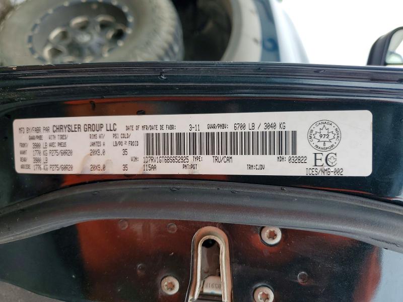 53064236 :رقم المزاد ، 1D7RV1GT6BS652925 vin ، 2011 Dodge Ram 1500 مزاد بيع