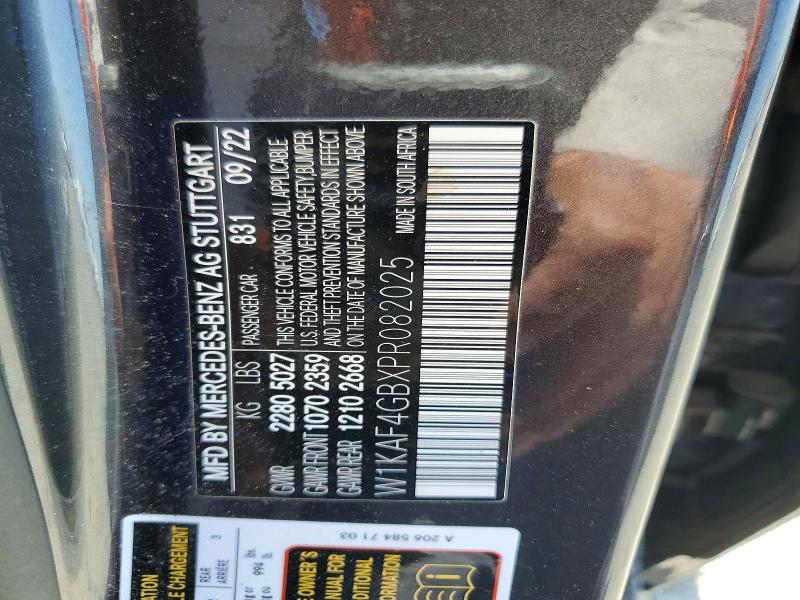 52438576 :رقم المزاد ، W1KAF4GBXPR082025 vin ، 2023 Mercedes-benz C مزاد بيع