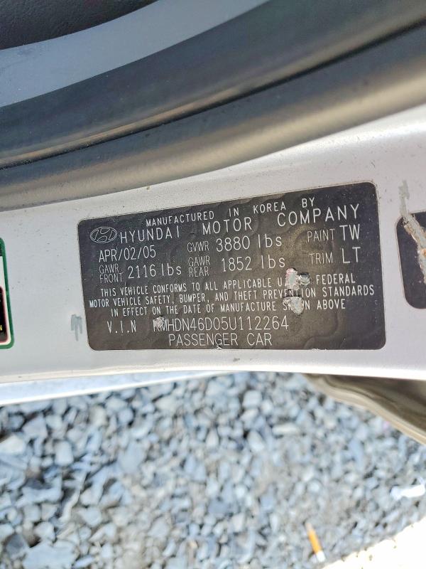 2005 Hyundai Elantra მანქანა იყიდება აუქციონზე, vin: KMHDN46D05U112264, აუქციონის ნომერი: 55306346