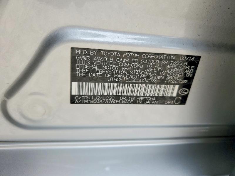Продаж на аукціоні авто 2014 Lexus Gs, vin: JTHCE1BL2E5024076, номер лоту: 53625796