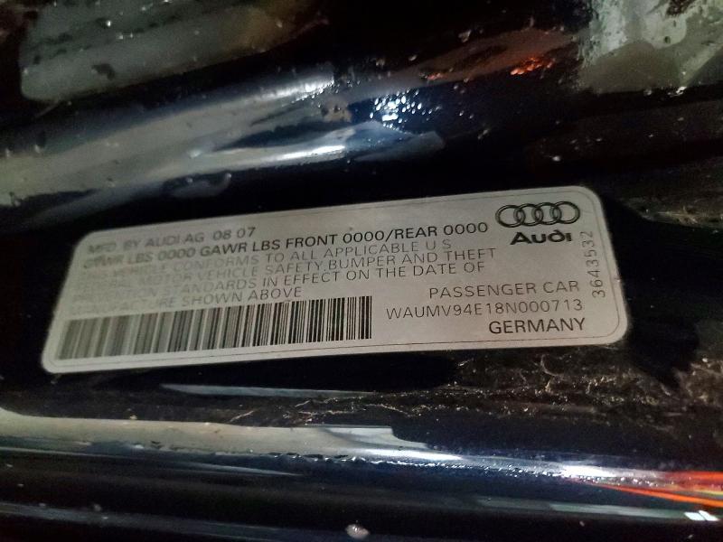 Продажа на аукционе авто 2008 Audi A8, vin: WAUMV94E18N000713, номер лота: 52122596