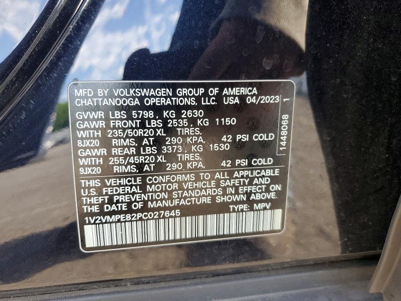 53059106 :رقم المزاد ، 1V2VMPE82PC027645 vin ، 2023 Volkswagen Id.4 مزاد بيع
