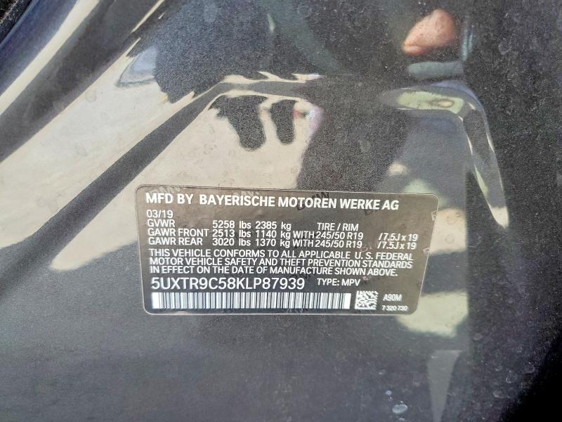 Продажа на аукционе авто 2019 Bmw X3, vin: 5UXTR9C58KLP87939, номер лота: 52379446
