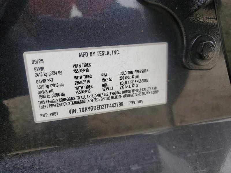 Продаж на аукціоні авто 2026 Tesla Model Y, vin: 7SAYGDED3TF443799, номер лоту: 53135686