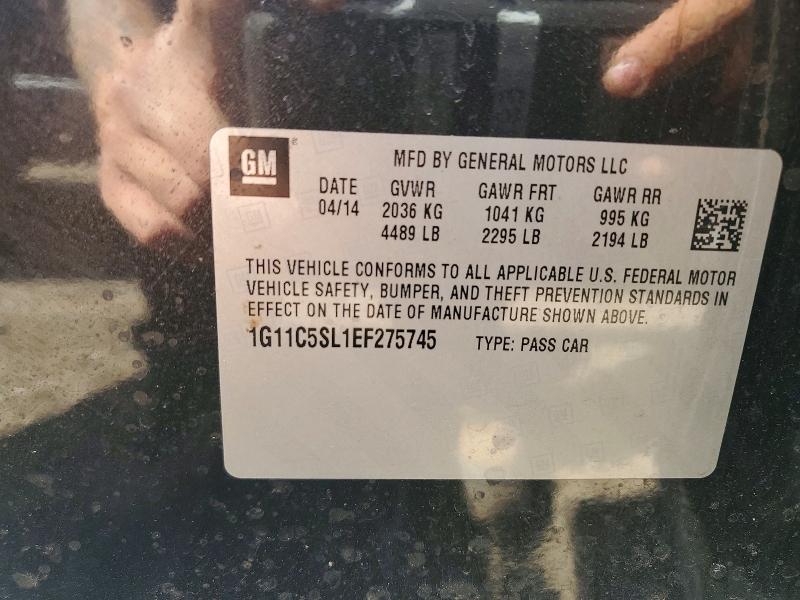 Продажа на аукционе авто 2014 Chevrolet Malibu, vin: 1G11C5SL1EF275745, номер лота: 53034676