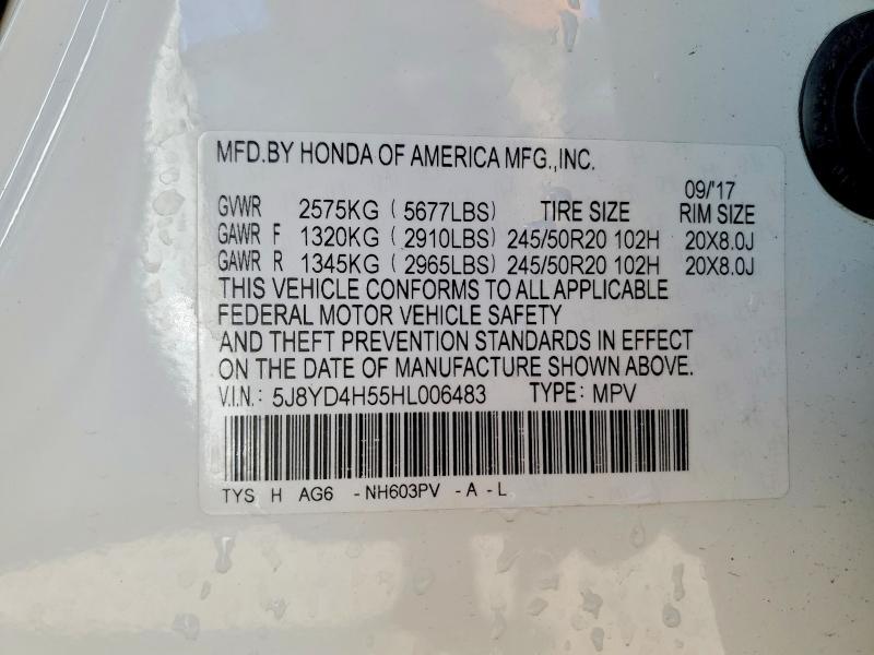 Aukcja sprzedaży 2017 Acura Mdx, vin: 5J8YD4H55HL006483, numer aukcji: 52564136