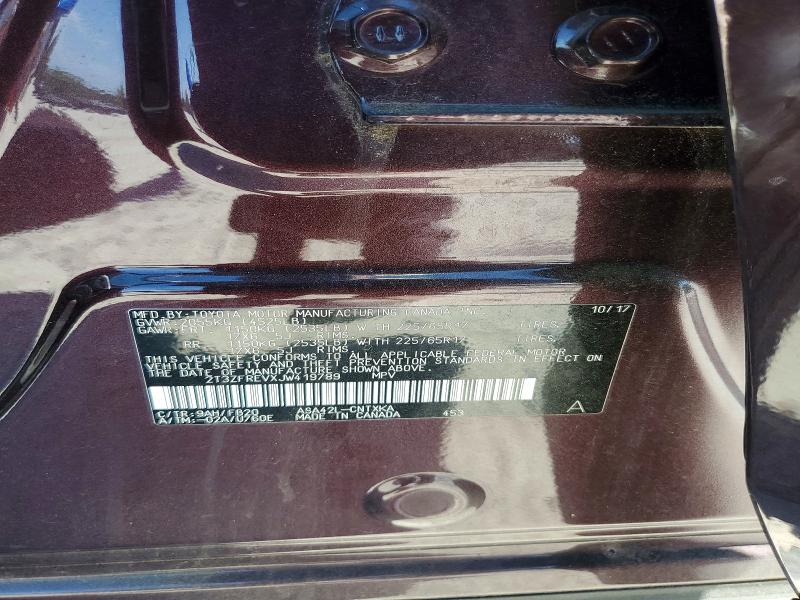 54146426 :رقم المزاد ، 2T3ZFREVXJW419789 vin ، 2018 Toyota Rav4 Le مزاد بيع