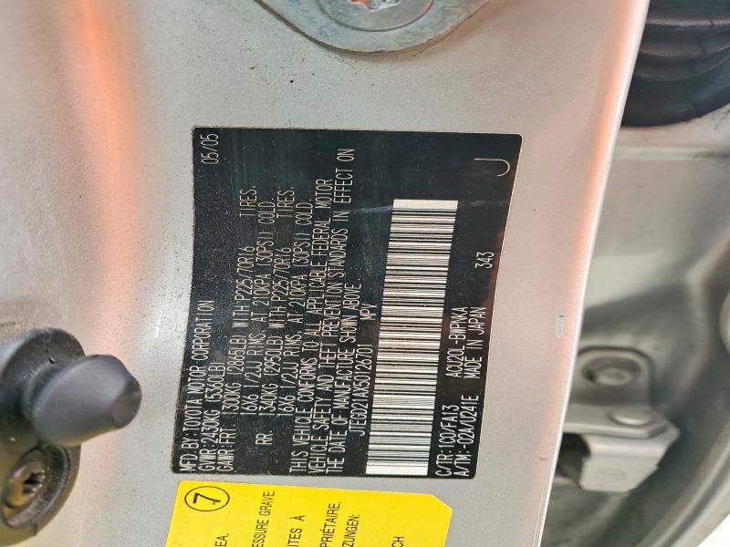 Auction sale of the 2005 Toyota Highlander, vin: JTEGD21AX50126701, lot number: 51916206