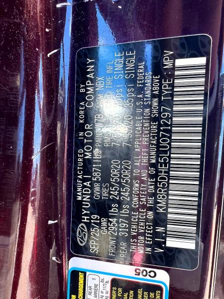 Aukcja sprzedaży 2020 Hyundai Palisade, vin: KM8R5DHE5LU071297, numer aukcji: 55992616