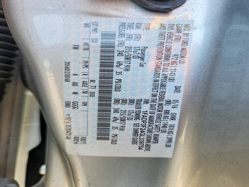 53792926 :رقم المزاد ، 1FADP3F24GL339754 vin ، 2016 Ford Focus مزاد بيع