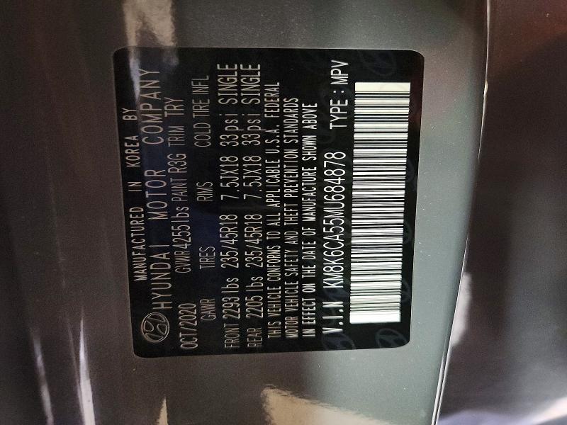 Aukcja sprzedaży 2021 Hyundai Kona, vin: KM8K6CA55MU684878, numer aukcji: 52536456