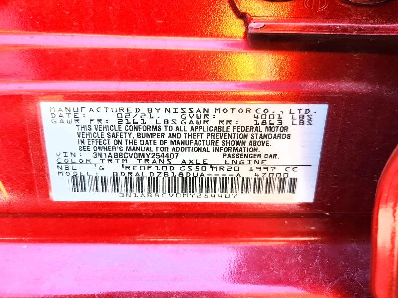 2021 Nissan Sentra მანქანა იყიდება აუქციონზე, vin: 3N1AB8CV0MY254407, აუქციონის ნომერი: 55693056