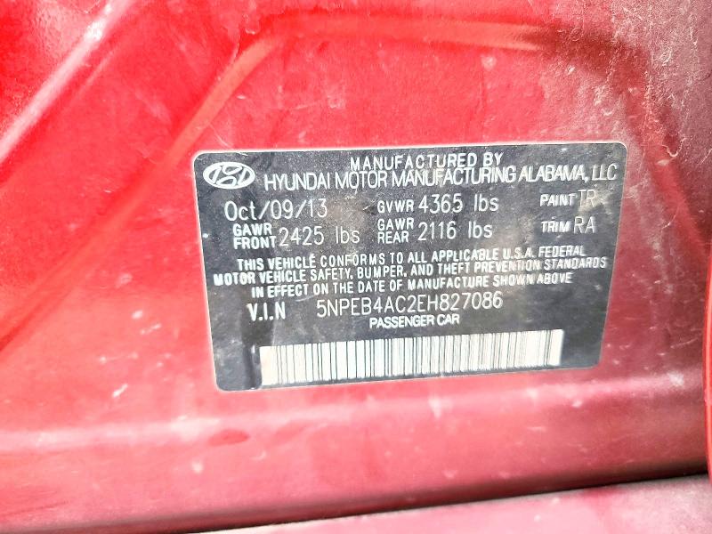 Aukcja sprzedaży 2014 Hyundai Sonata, vin: 5NPEB4AC2EH827086, numer aukcji: 52739506
