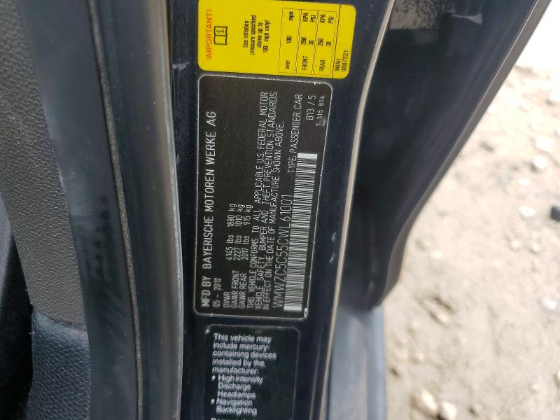 Продаж на аукціоні авто 2012 Mini Cooper, vin: WMWZC5C55CWL61001, номер лоту: 54898076