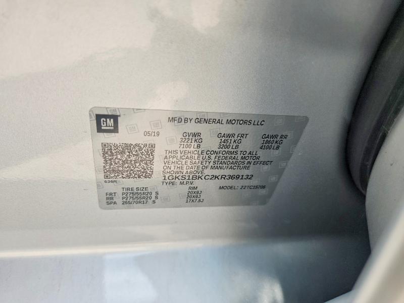 Aukcja sprzedaży 2019 Gmc Yukon, vin: 1GKS1BKC2KR369132, numer aukcji: 55076256