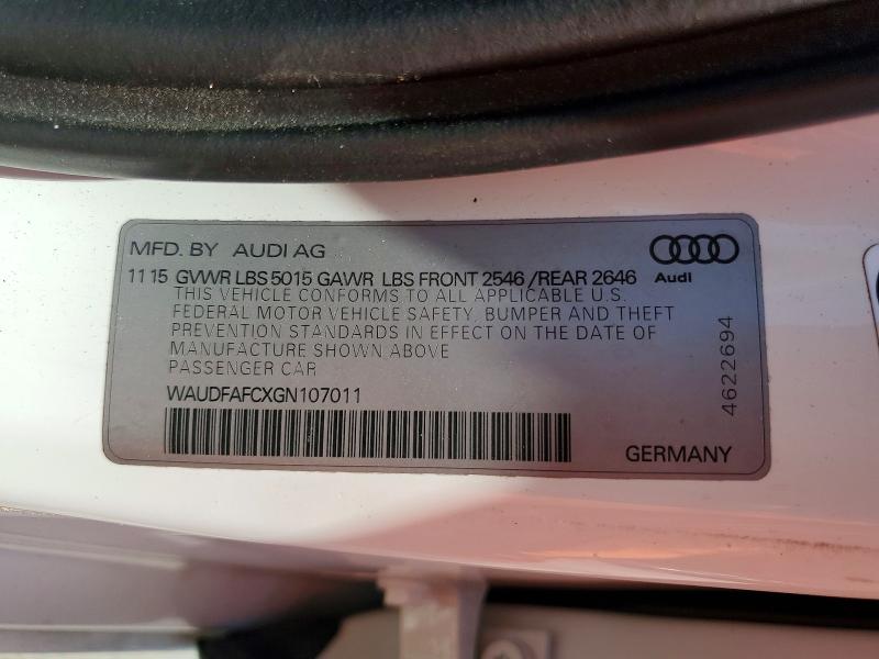 2016 Audi A6 მანქანა იყიდება აუქციონზე, vin: WAUDFAFCXGN107011, აუქციონის ნომერი: 54407516