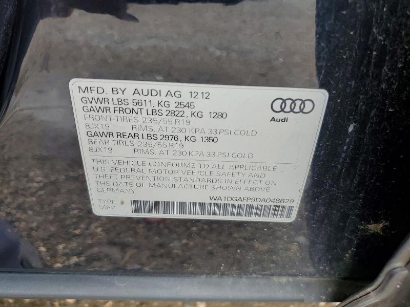 Продаж на аукціоні авто 2013 Audi Q5, vin: WA1DGAFP9DA048629, номер лоту: 53040746