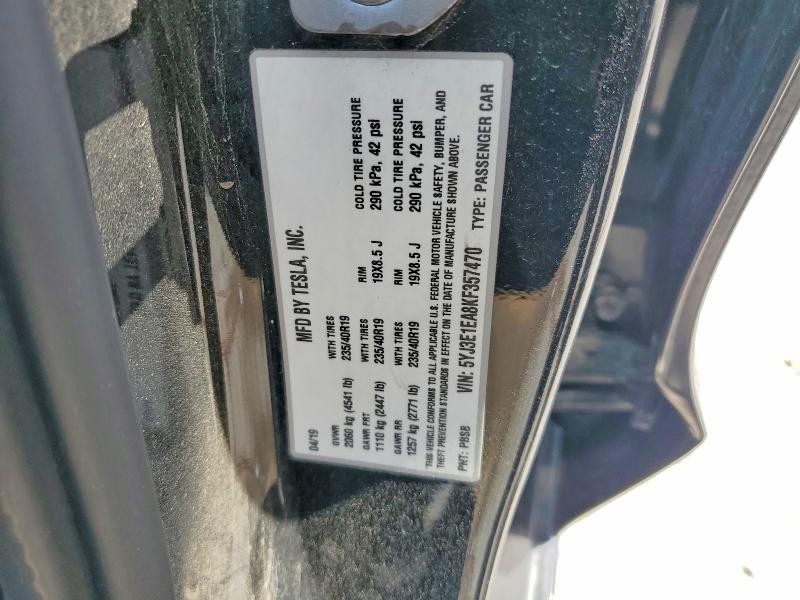 Продаж на аукціоні авто 2019 Tesla Model 3, vin: 5YJ3E1EA8KF357470, номер лоту: 54161656