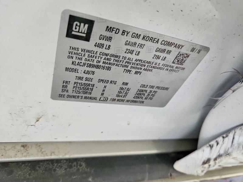 Продажа на аукционе авто 2017 Buick Encore, vin: KL4CJFSB9HB016185, номер лота: 54990256