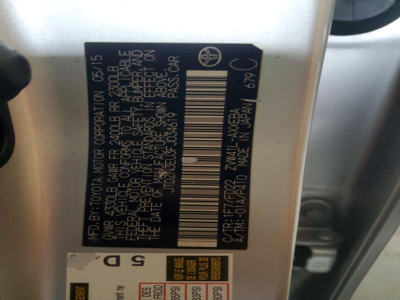 Aukcja sprzedaży 2015 Toyota Prius V, vin: JTDZN3EU3FJ034619, numer aukcji: 52910516