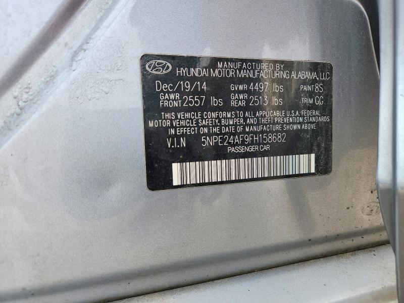 Продаж на аукціоні авто 2015 Hyundai Sonata, vin: 5NPE24AF9FH158682, номер лоту: 51990286